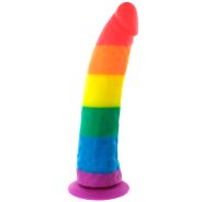 Pride Dildo Original Rainbow Silikondildo mit Saugnapf