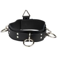Spartacus Locking Collar Lederhalsband mit 3 Ringen