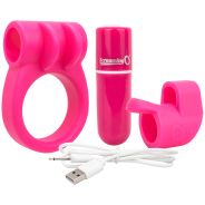 Screaming O Wiederaufladbares Combo-Set Penisring und Fingervibrator