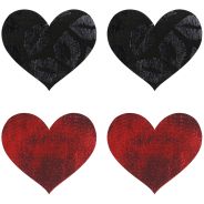 Peekaboos Herzförmige Brustwarzenaufkleber 2er-Pack Rot