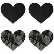 Peekaboos Brustwarzenaufkleber Herz und Spitze 2er-Pack