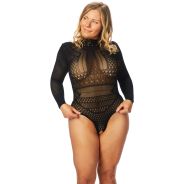 NORTIE Gry Schrittfreier Body mit langen Ärmeln Plus Size