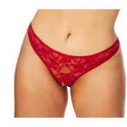 NORTIE Siv Schrittfreier String-Tanga aus Roter Spitze Plus Size