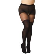 NORTIE Kvan Schrittlose Strumpfhose mit Schleifendetails in Plus Size