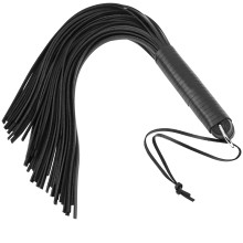 Schwarze Lederflogger 47 cm  1