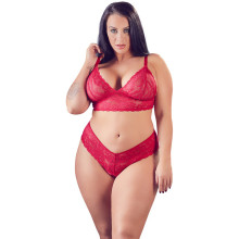 Cottelli Blonde BH Sæt Rød Plus Size  1