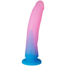 baseks Gradient Glitter Dildo Groß Blau mit Saugnapf 22,5 cm  1