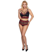 Cottelli Curves Rotes Spitzen-BH-Set Plus Size  1