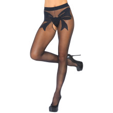 Leg Avenue Schrittfreie Strumpfhose mit Schleife  1