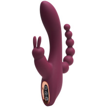 Sinful Triple Fun Bordeaux Wiederaufladbarer Rabbit Vibrator  1