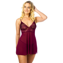 NORTIE Basil Babydoll Set Bordeaux  1