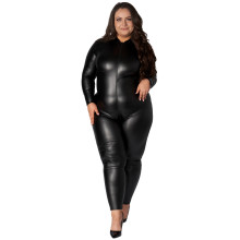 NORTIE Fetish Wetlook Schrittfreier Catsuit Plus Size  1