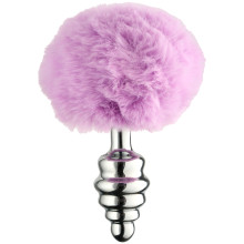 Alive BDSM Line Purple Fluffy Twist Analplug aus Metall M  1