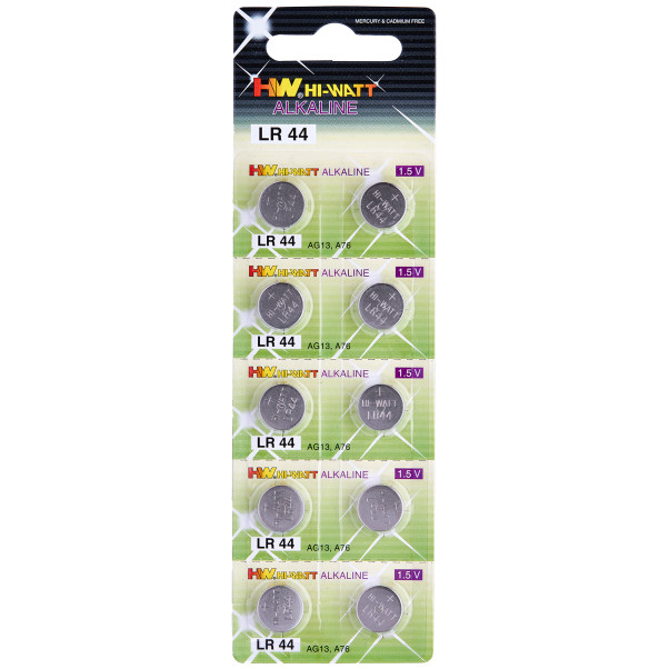 Hi-Watt Alkaline Batterien AG13 - LR44 10er Pack