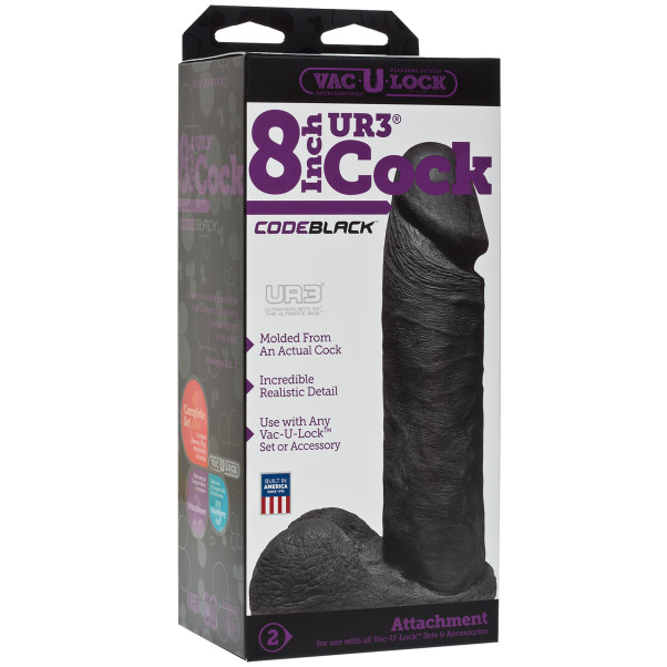 Vac-U-Lock CodeBlack Realistischer Penis 20 cm