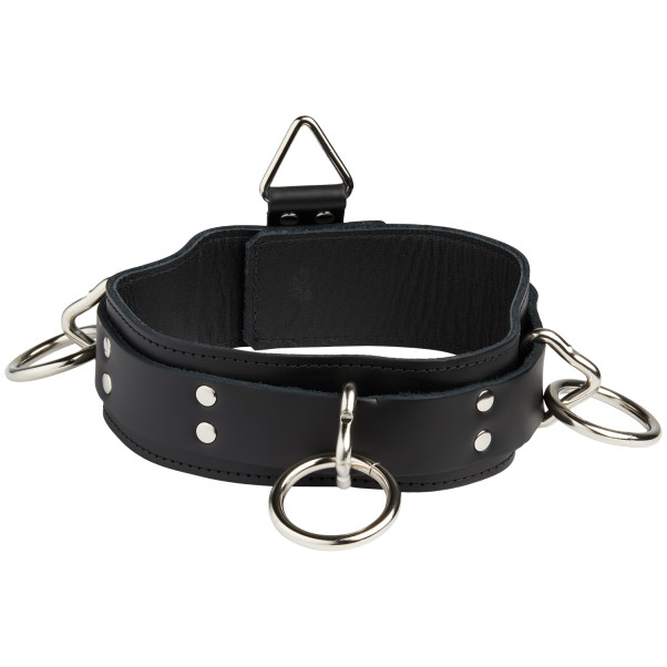 Spartacus Locking Collar Lederhalsband mit 3 Ringen
