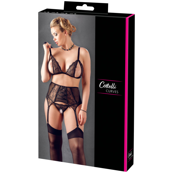 Cottelli Spitzenstrumpfhalter-Set Plus Size