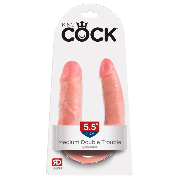 King Cock U-förmiger Double Trouble Doppeldildo