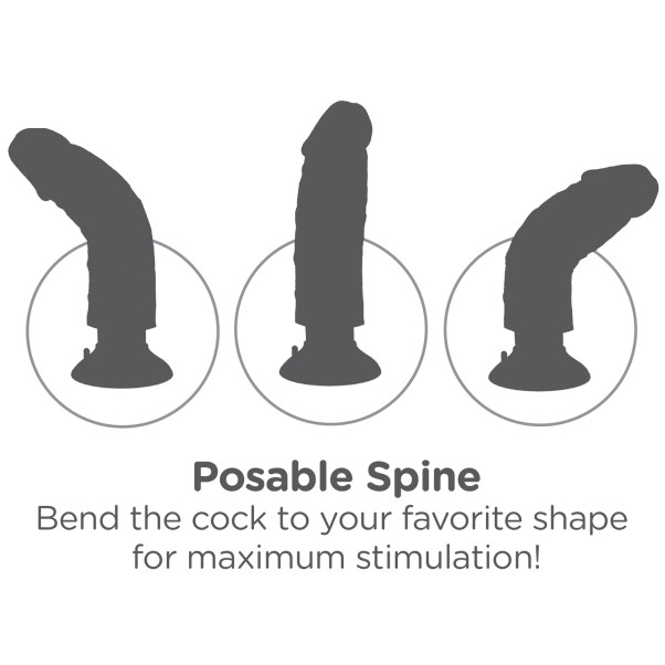 King Cock Realistic Vibrating Dildo 18 cm