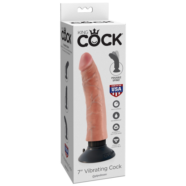 King Cock Realistic Vibrating Dildo 18 cm