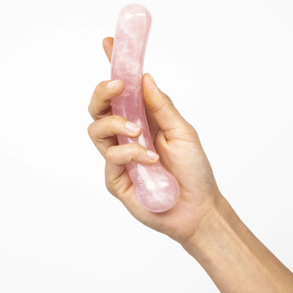 Chakrubs The Heart Curve Rose Quartz Dildo