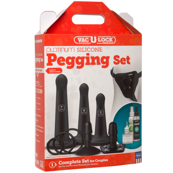 Vac-U-Lock Silikon Pegging Strap-On Set