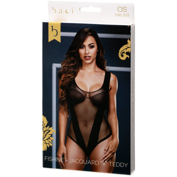 Baci Fishnet Jacquard Teddy