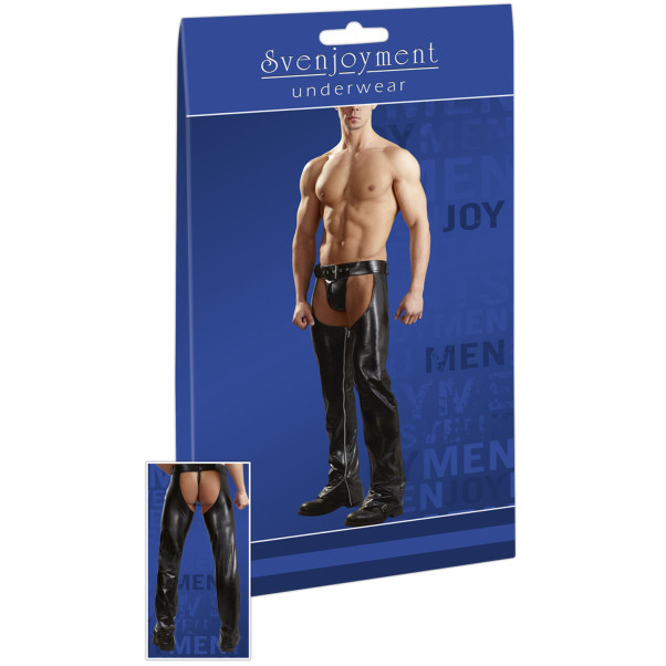 Svenjoyment Kunstleder Chaps mit String-Tanga