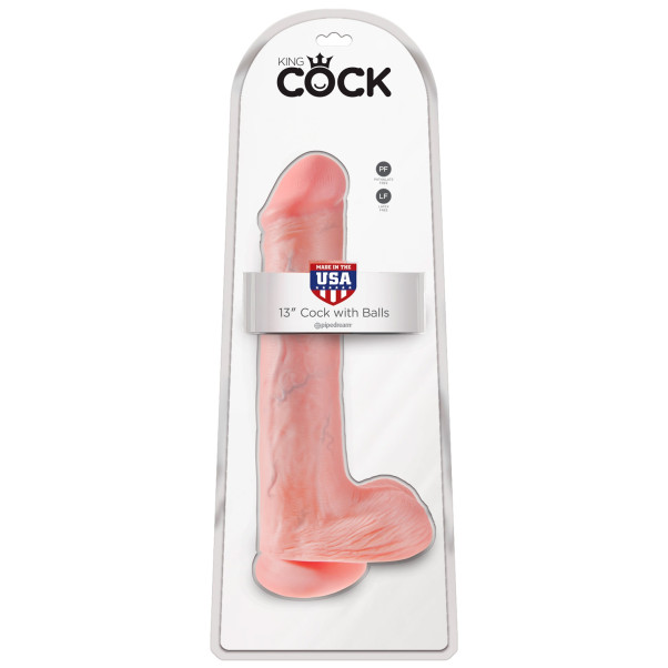 King Cock Realistischer Dildo mit Hoden und Saugnapf 33 cm