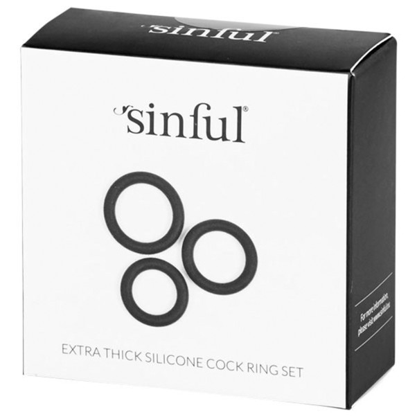 Sinful Extra Thick Silikon-Penisring 3er-Set