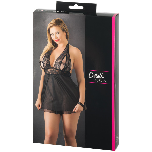 Cottelli Lace Peekaboo Babydoll Plus Size