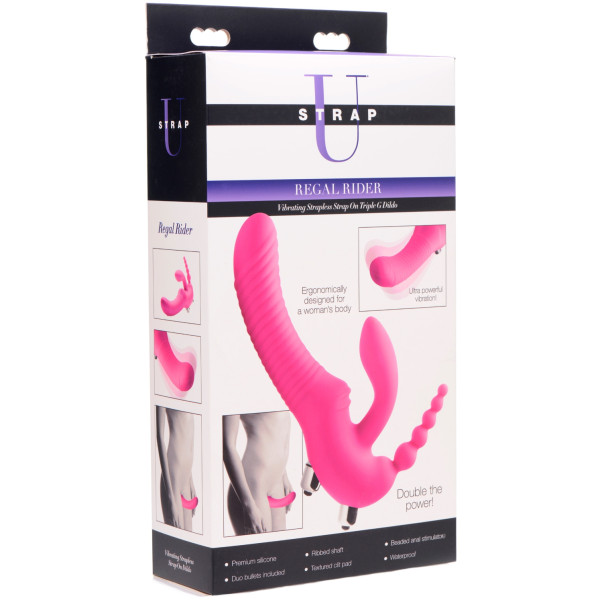 Strap U Regal Rider Triple G Vibrierender Umschnalldildo