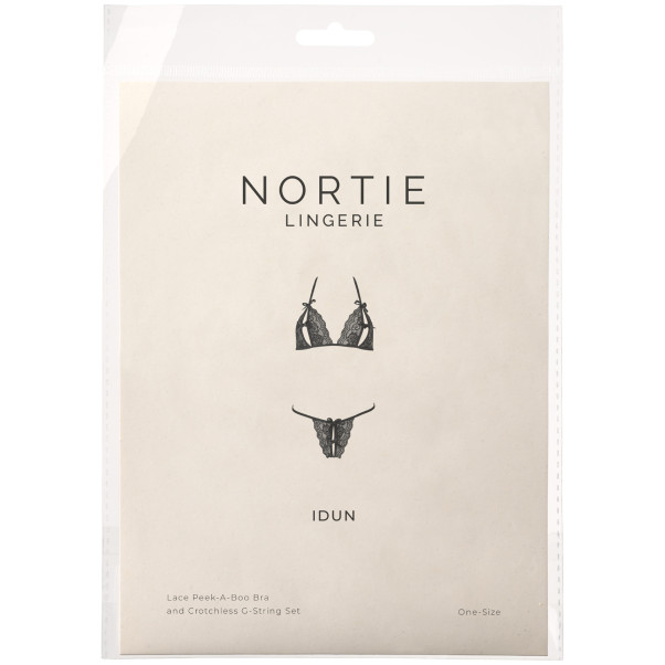 NORTIE Idun BH und Schrittfreier String-Tanga-Set mit Spitze