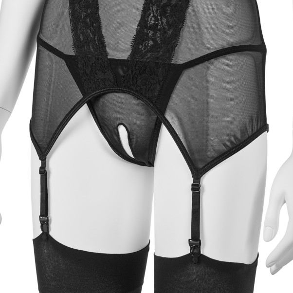 NORTIE Thora Bodystocking-Set mit Strapsen und Spitze