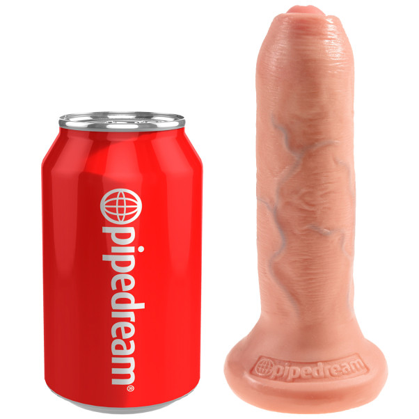 King Cock Uncut Realistischer Dildo 18.5 cm mit Saugnapf