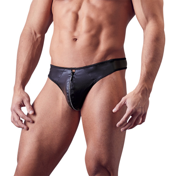 Svenjoyment Neopren String-Tanga mit Strasssteinen