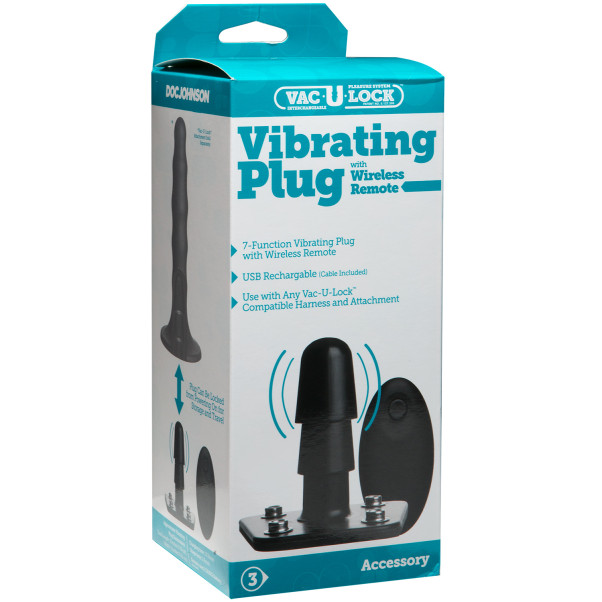 Vac-U-Lock Vibrierender Plug mit Kabelloser Fernbedienung
