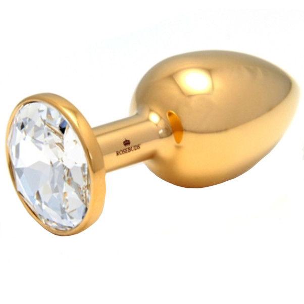 Rosebuds Gold Swarovski Kristall Analplug Medium
