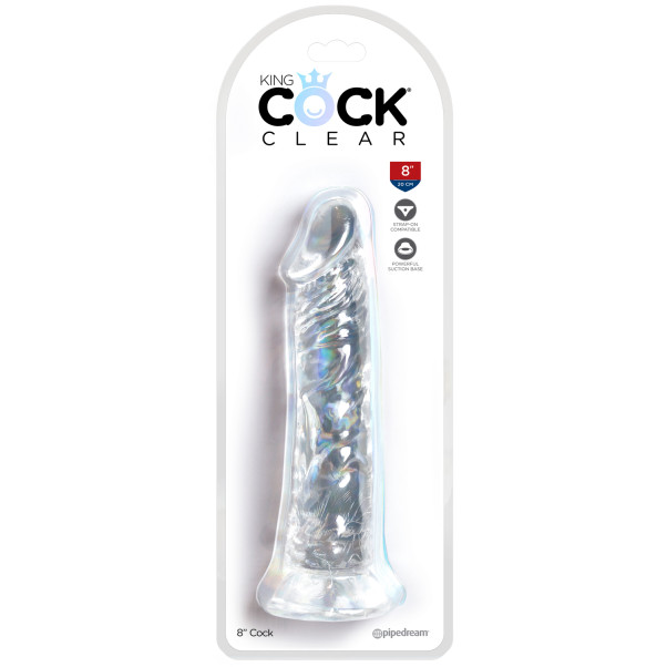 King Cock Durchsichtiger Dildo 22,5 cm mit Saugnapf