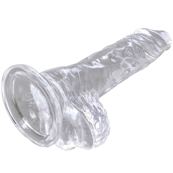 King Cock Durchsichtiger Dildo mit Hoden und Saugnapf 13 cm