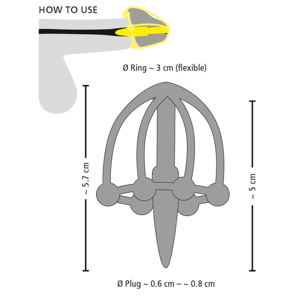 You2Toys Penisplug mit Eichelkäfig