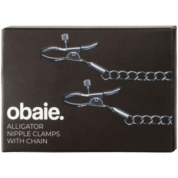 obaie Alligator Nippelklammern mit Kette