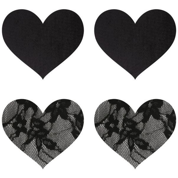 Peekaboos Brustwarzenaufkleber Herz und Spitze 2er-Pack