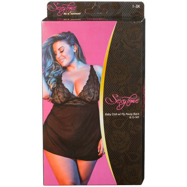 Magic Silk Fly Away Babydoll-Set in Übergröße