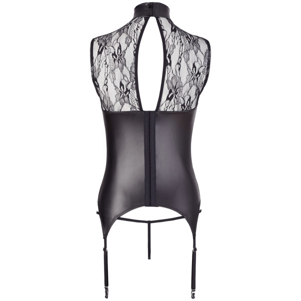 Abierta Fina Bodystocking mit Spitze und Strass
