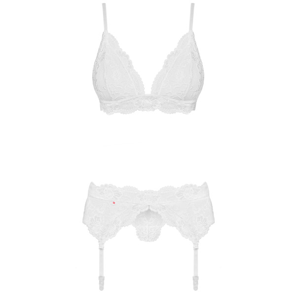 Obsessive Spitzen-BH-Set Weiß
