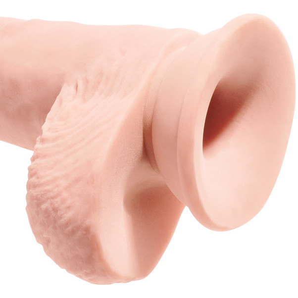 King Cock Plus Triple Density Fat Dildo mit Hoden 27,5 cm mit Saugnapf