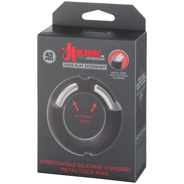Doc Johnson Kink Silikonbeschichteter Metall-Penisring
