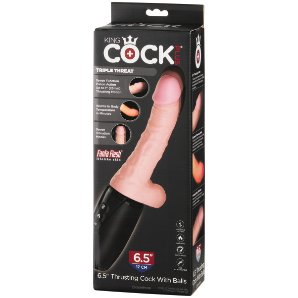 King Cock Plus Stoßdildo mit Hoden 28 cm