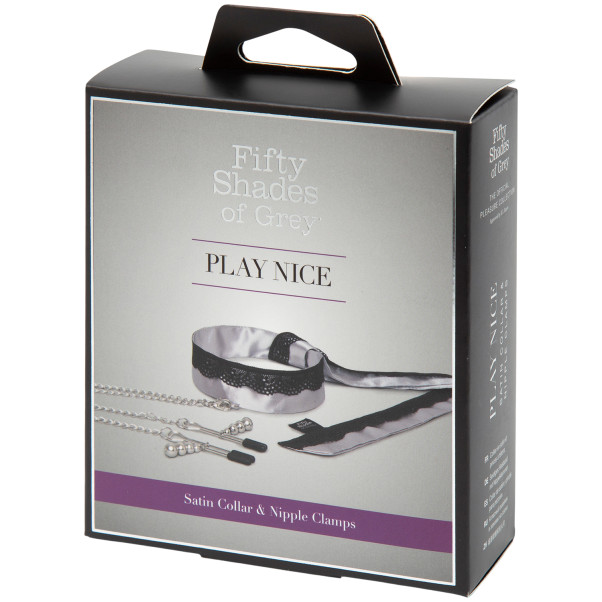 Fifty Shades Of Grey Play Nice Satinhalsband und Nippelklemmen